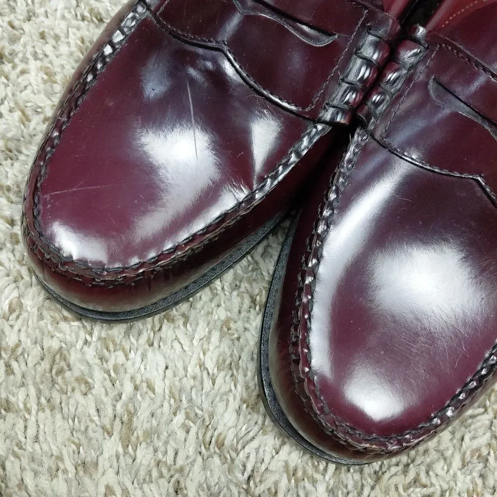G.H. Bass & Co. Weejuns Burgundy Leather Penny Loafers Men's 11.5 EE Shoes
